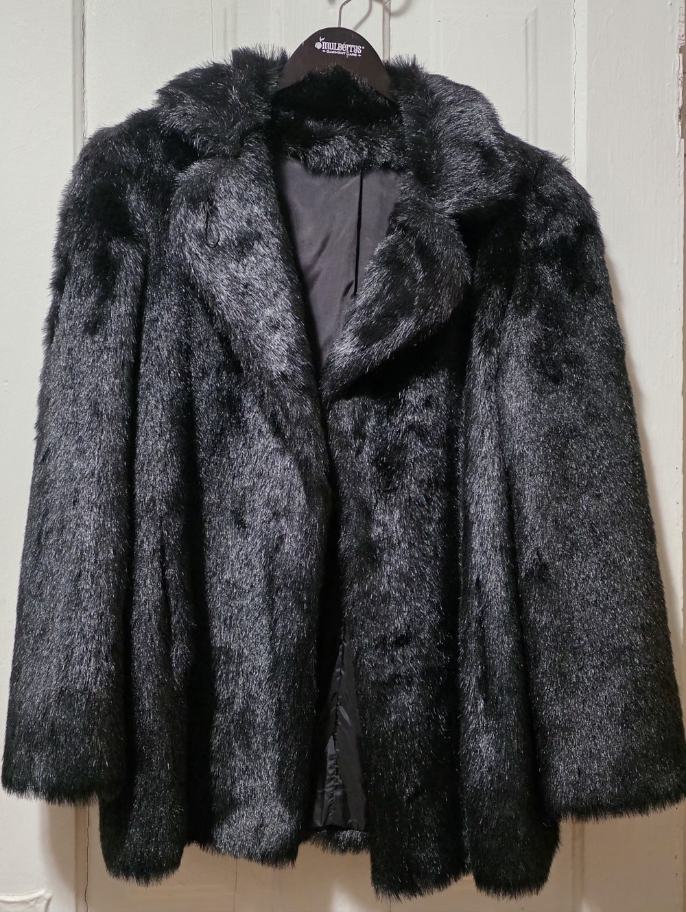 Vintage Black Rabbit Fur Coat